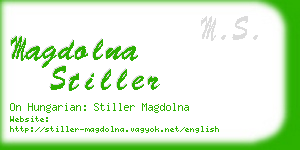 magdolna stiller business card